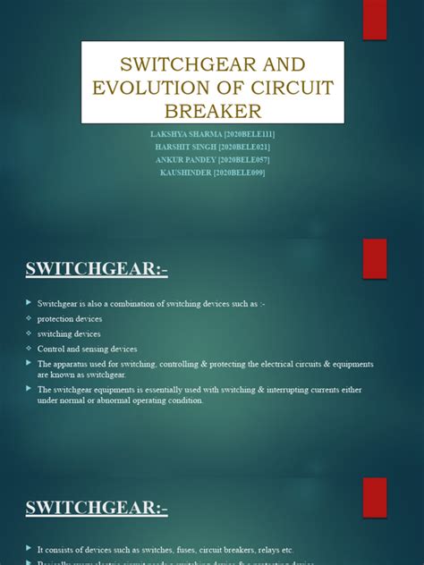 switchgear evolution